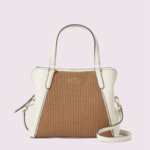 NWT Kate Spade New York Jackson Straw Medium Triple Compartment Satchel